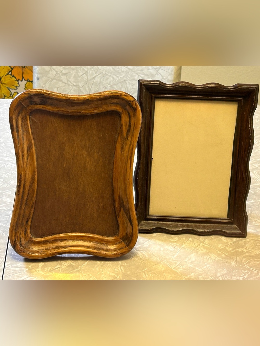 Vintage 5X7 wood frame lot of 2